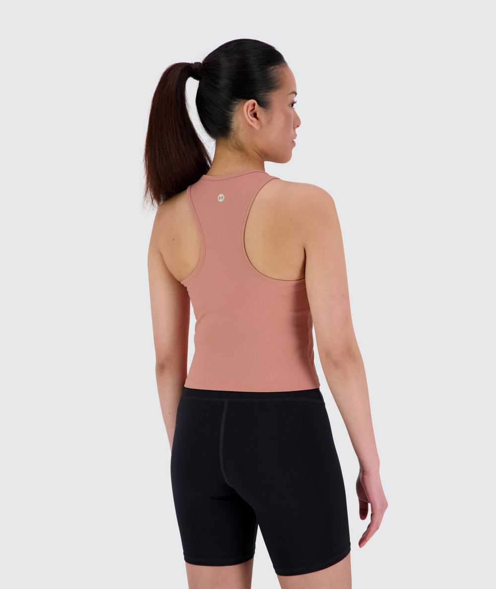 Women's Ribbed Top for CrossFit#color_mauve-pink