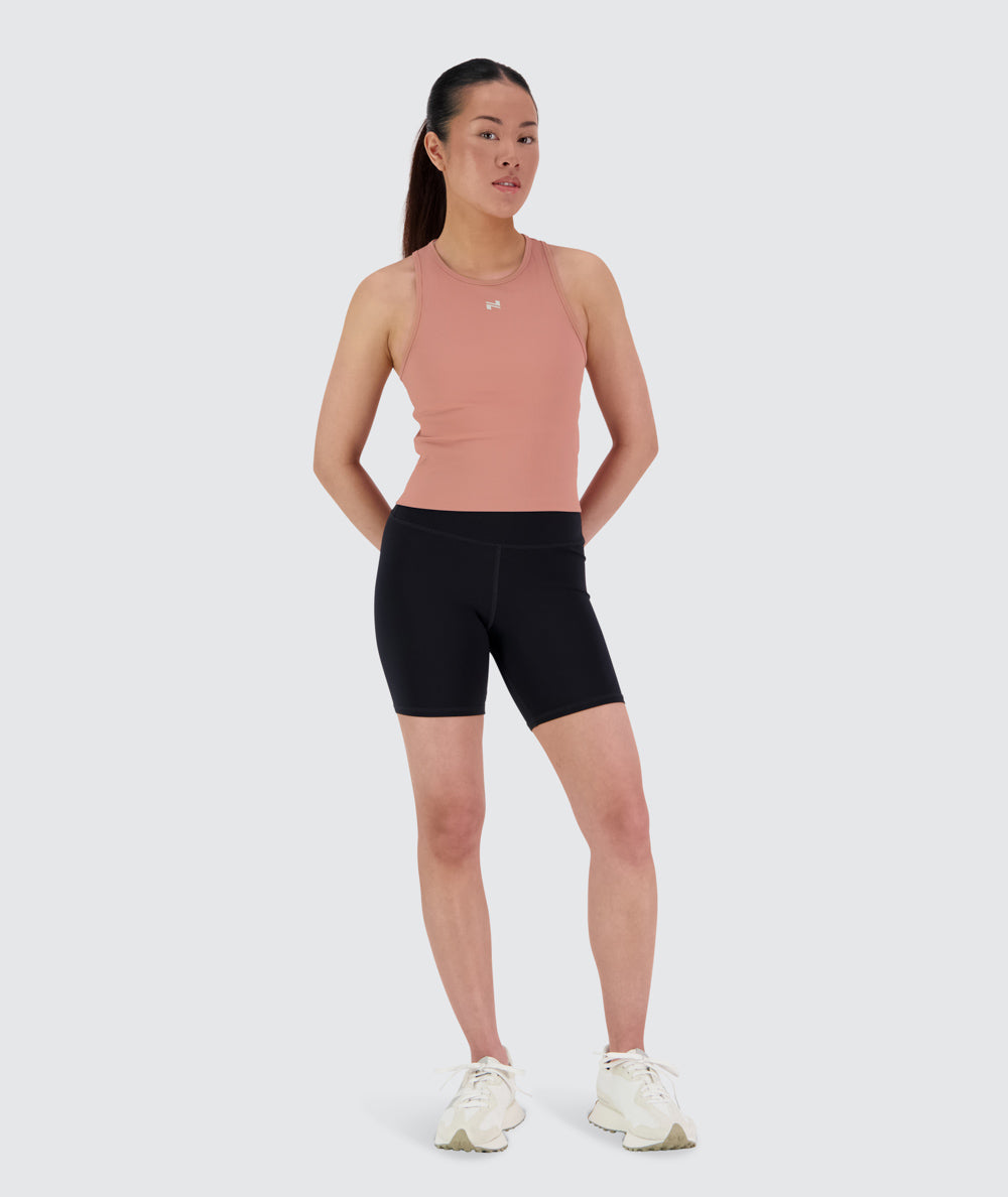 Women's Ribbed Top for CrossFit#color_mauve-pink