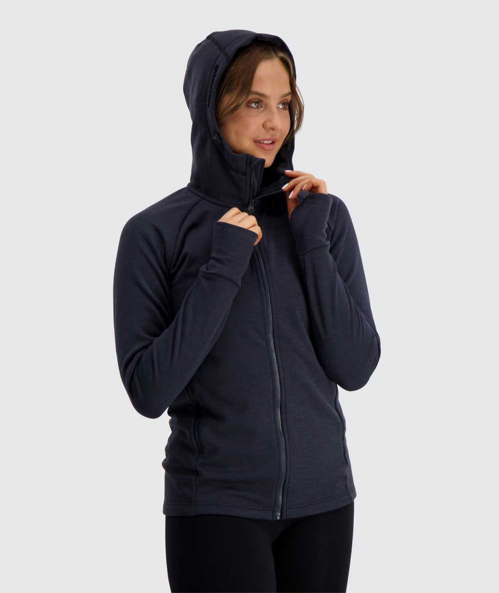 Polartec Womens Hoodie #color_charcoal-black