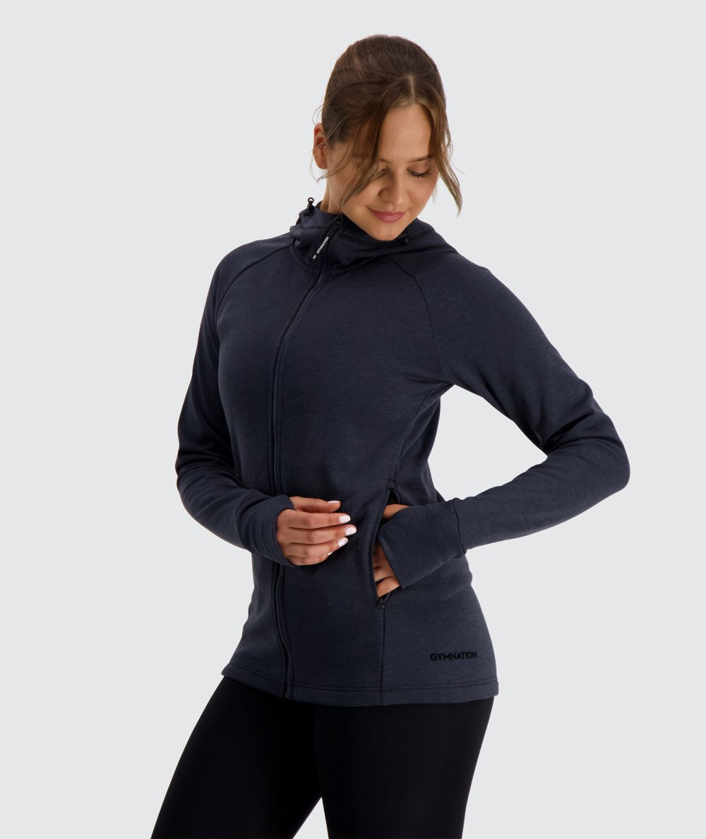 Polartec Womens Hoodie #color_charcoal-black