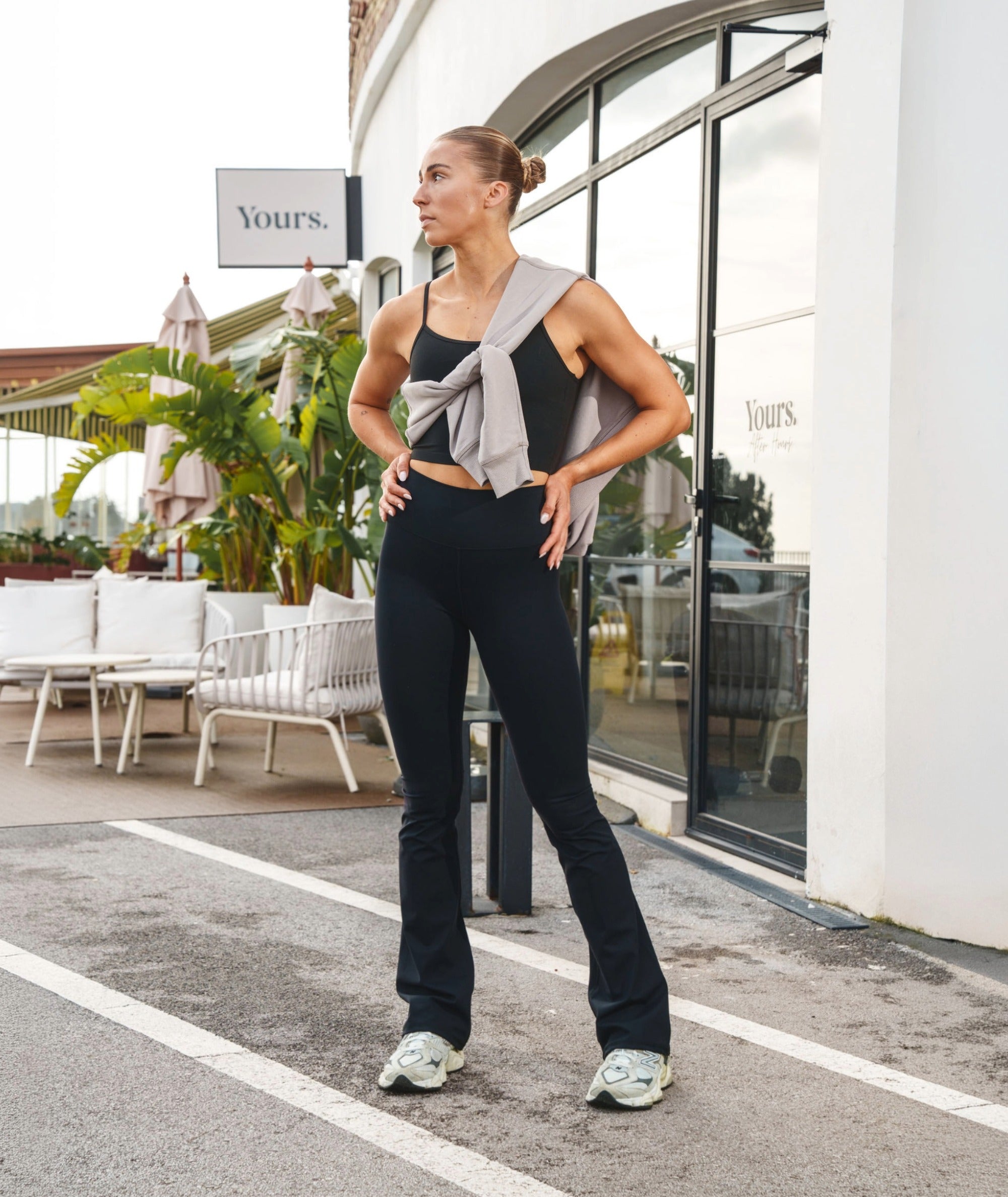 Women's Flared Tights#color_black