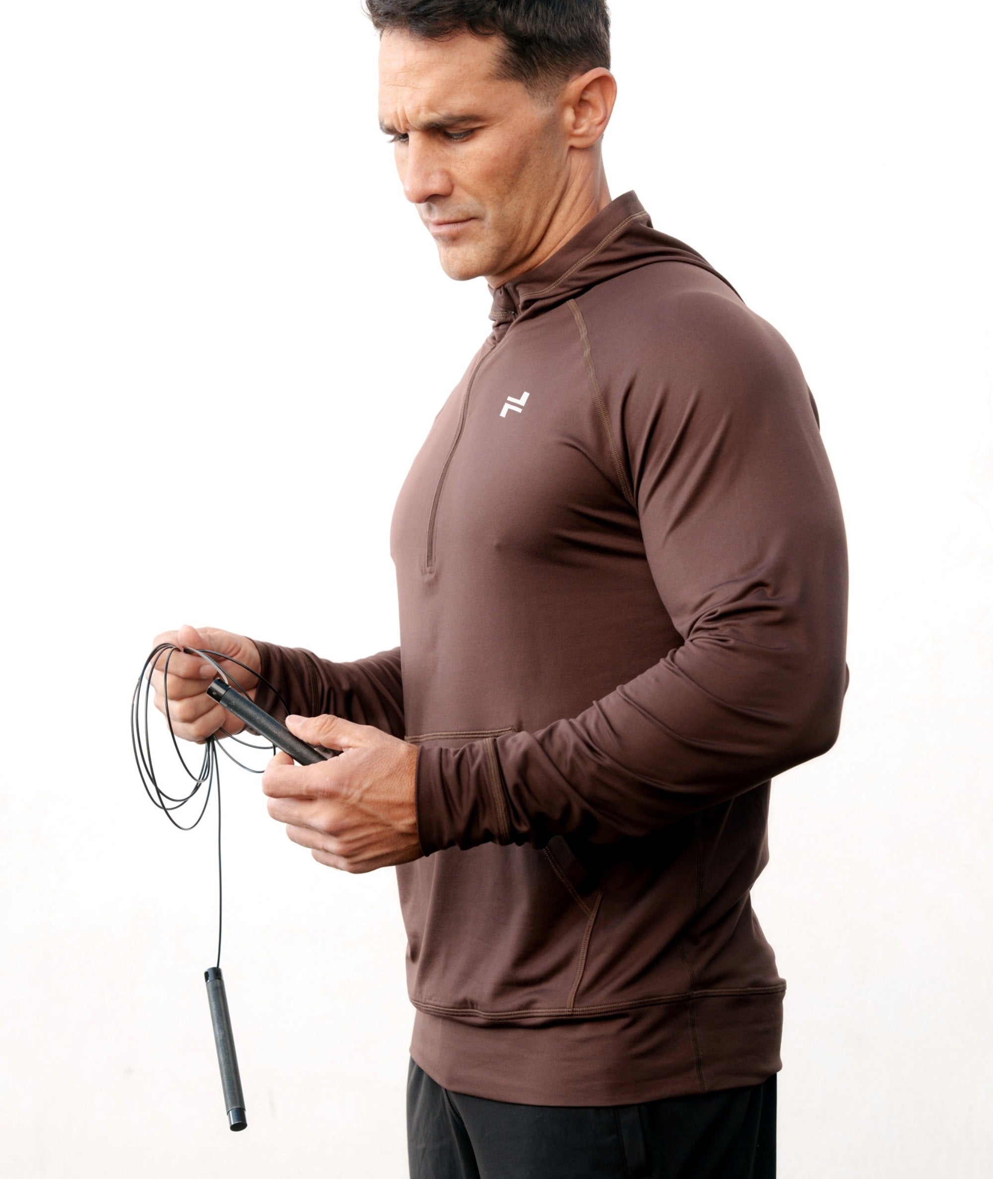 Men's comfortable sport hoodie #color_coffee-bean