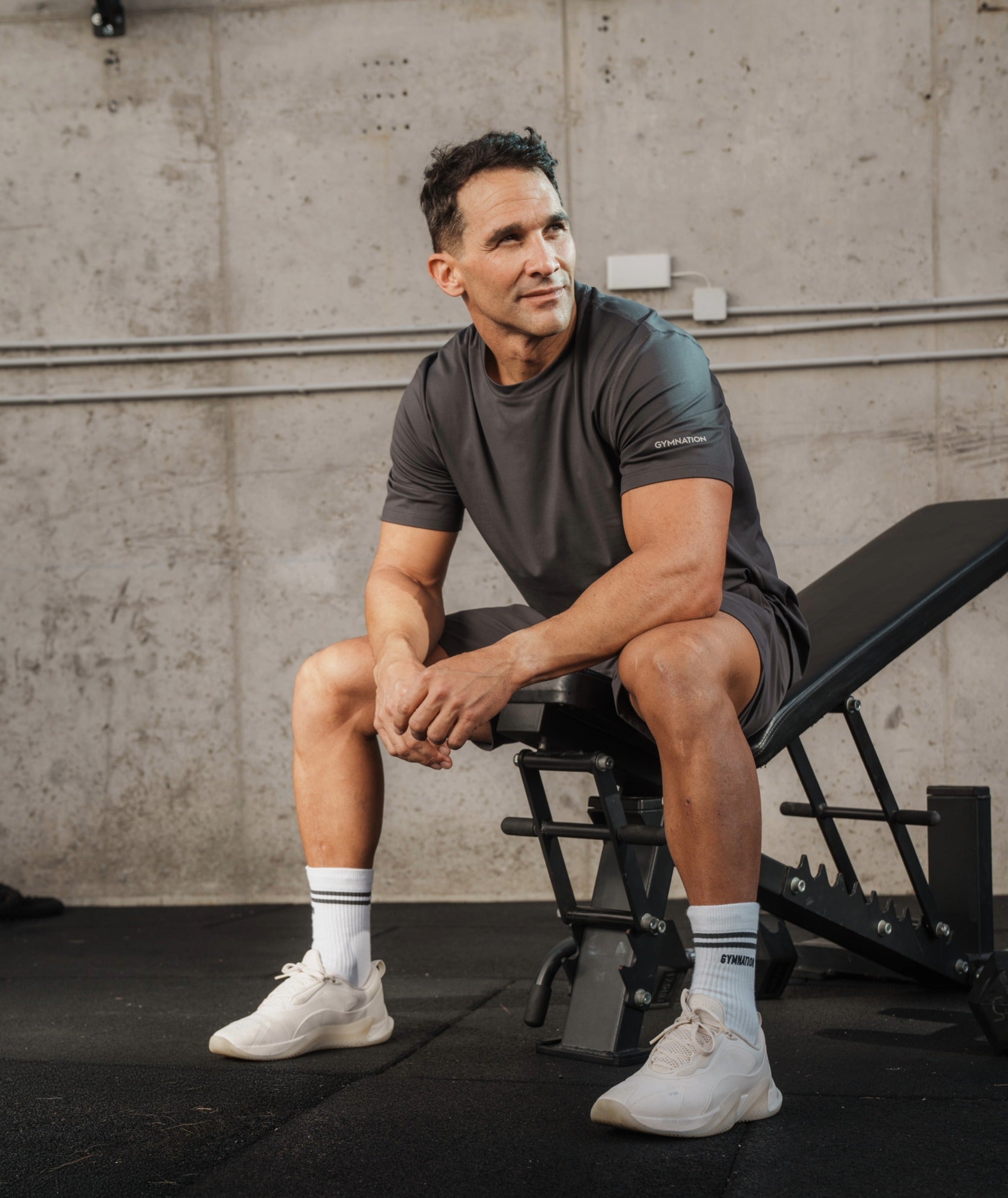 Gymnation ComfyKnit training T-Shirt - Unisex #color_gravel-grey