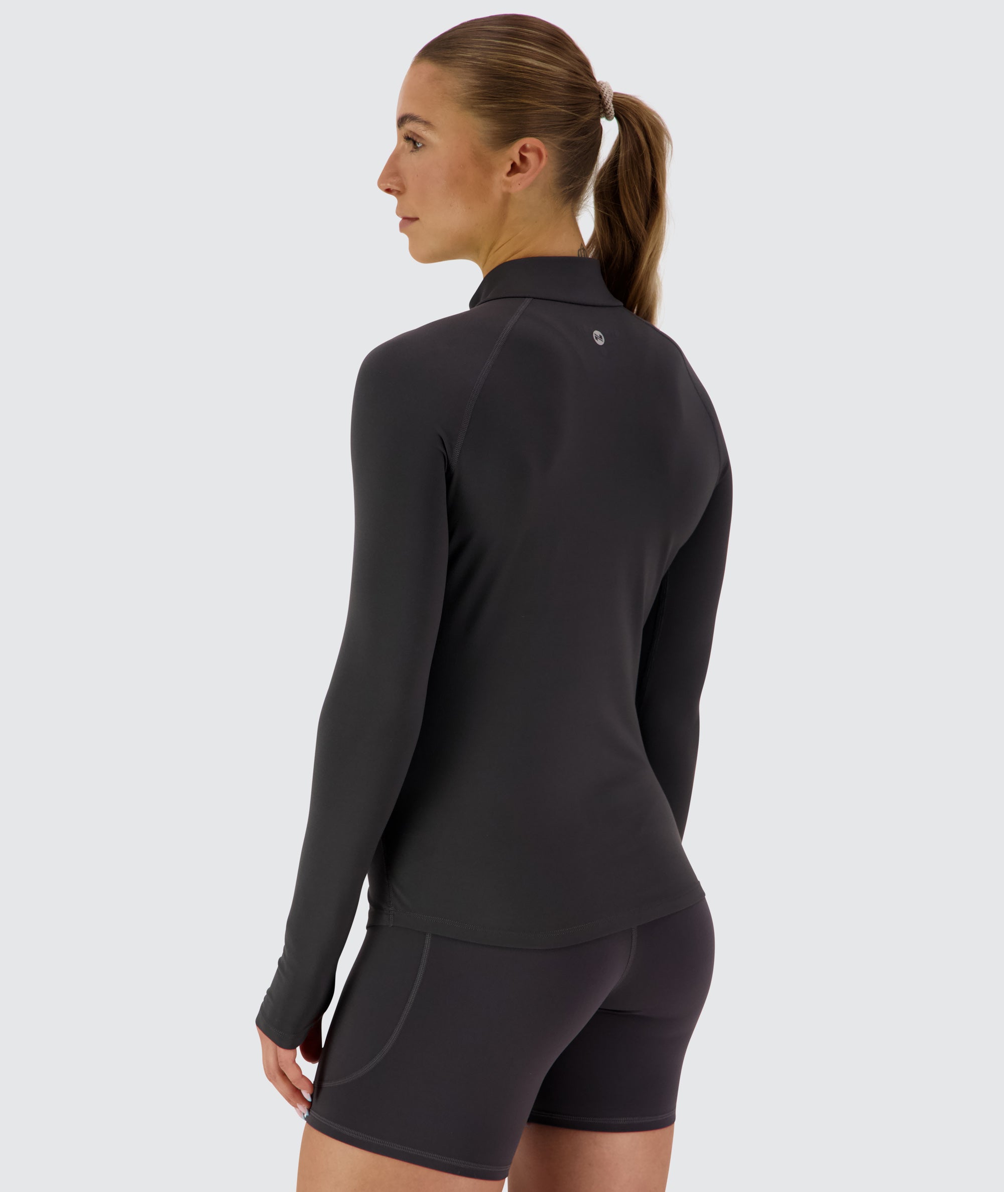 Women's comfy half-zip #color_gravel-grey