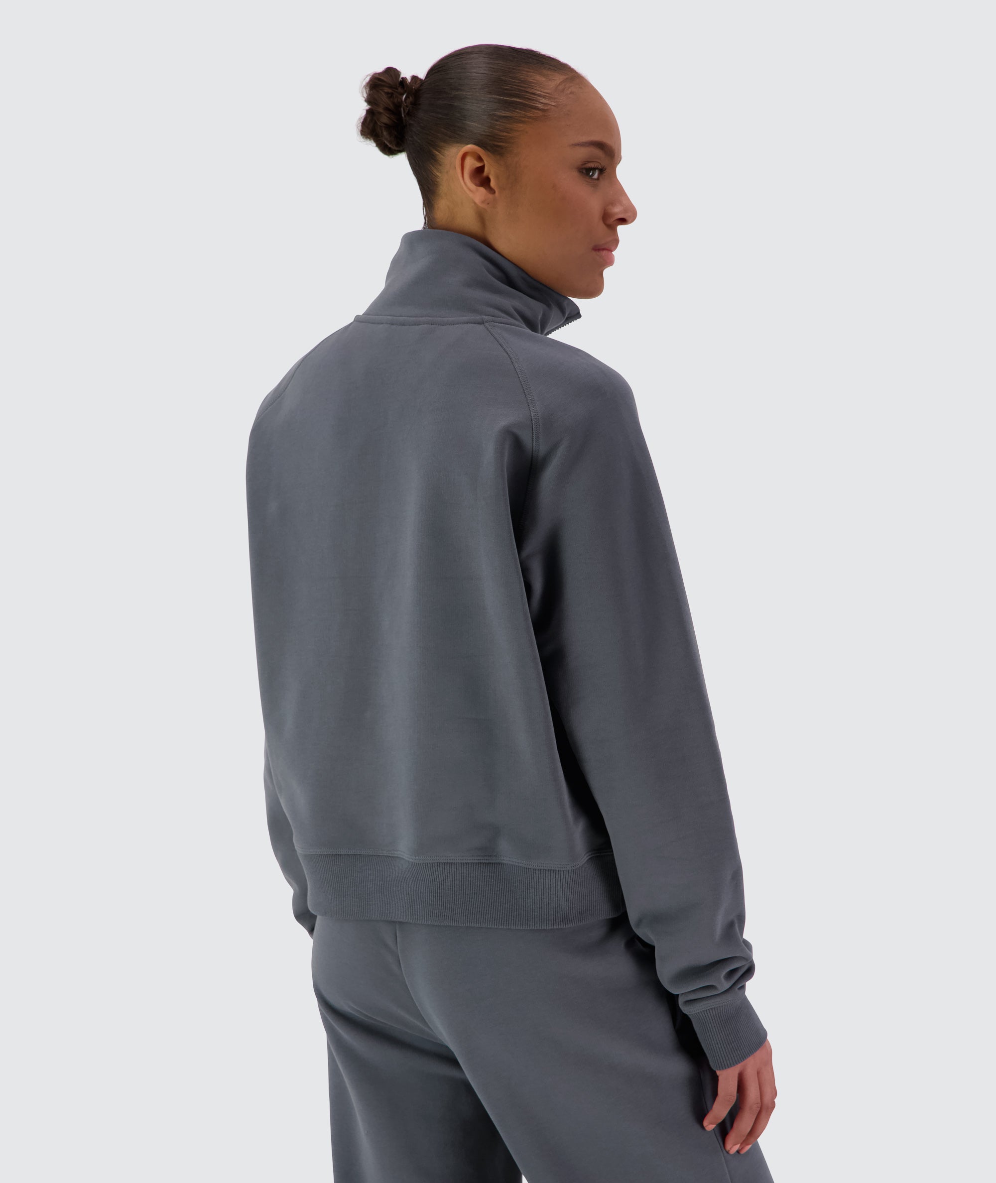 Women Half-Zip Sweater #color_dark-grey