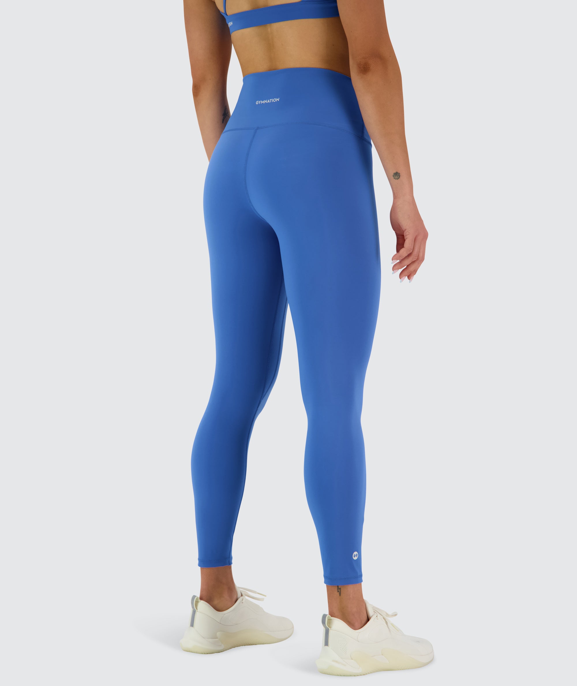 High-Waisted training tights #color_blue-blaze