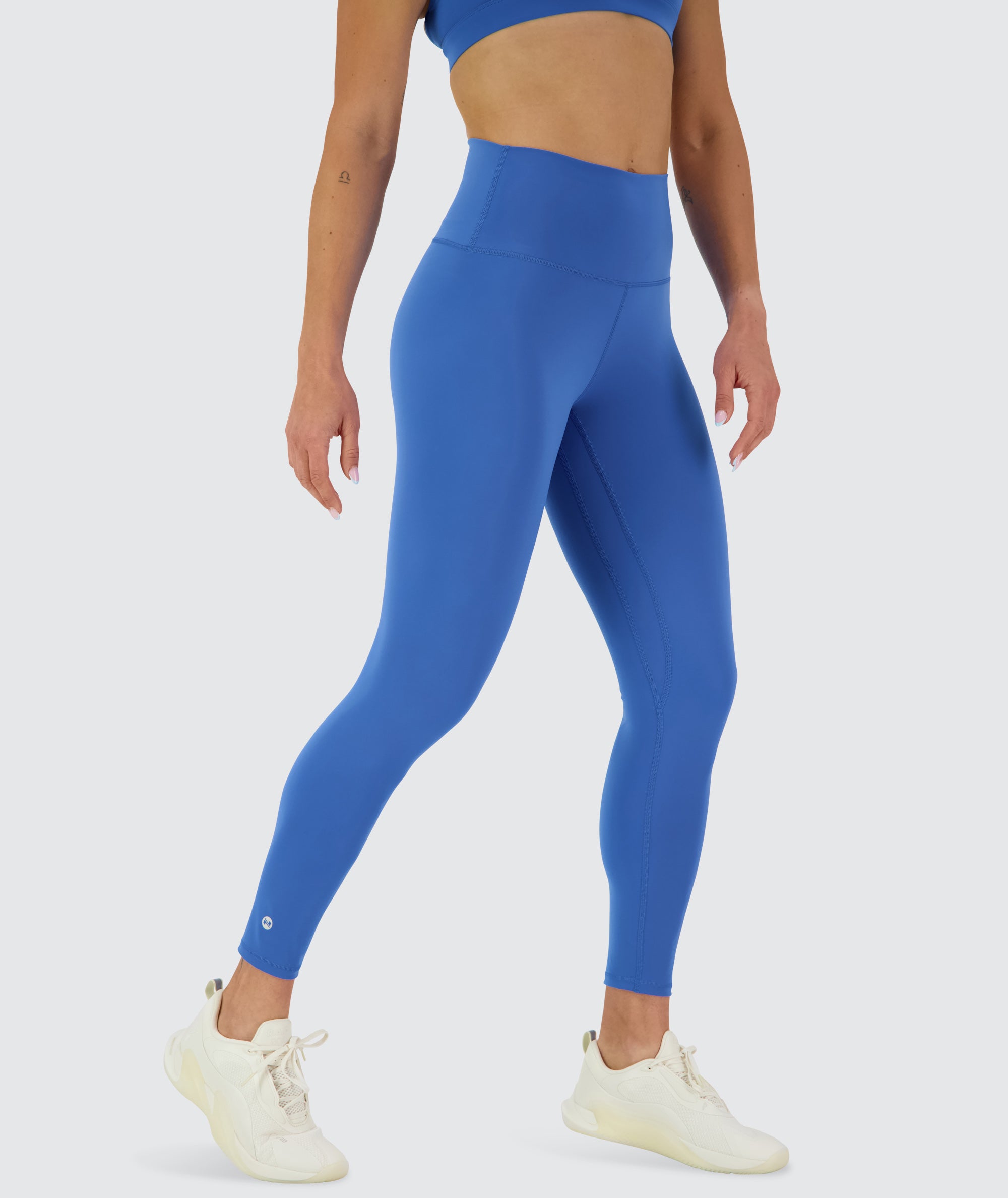High-Waisted training tights #color_blue-blaze