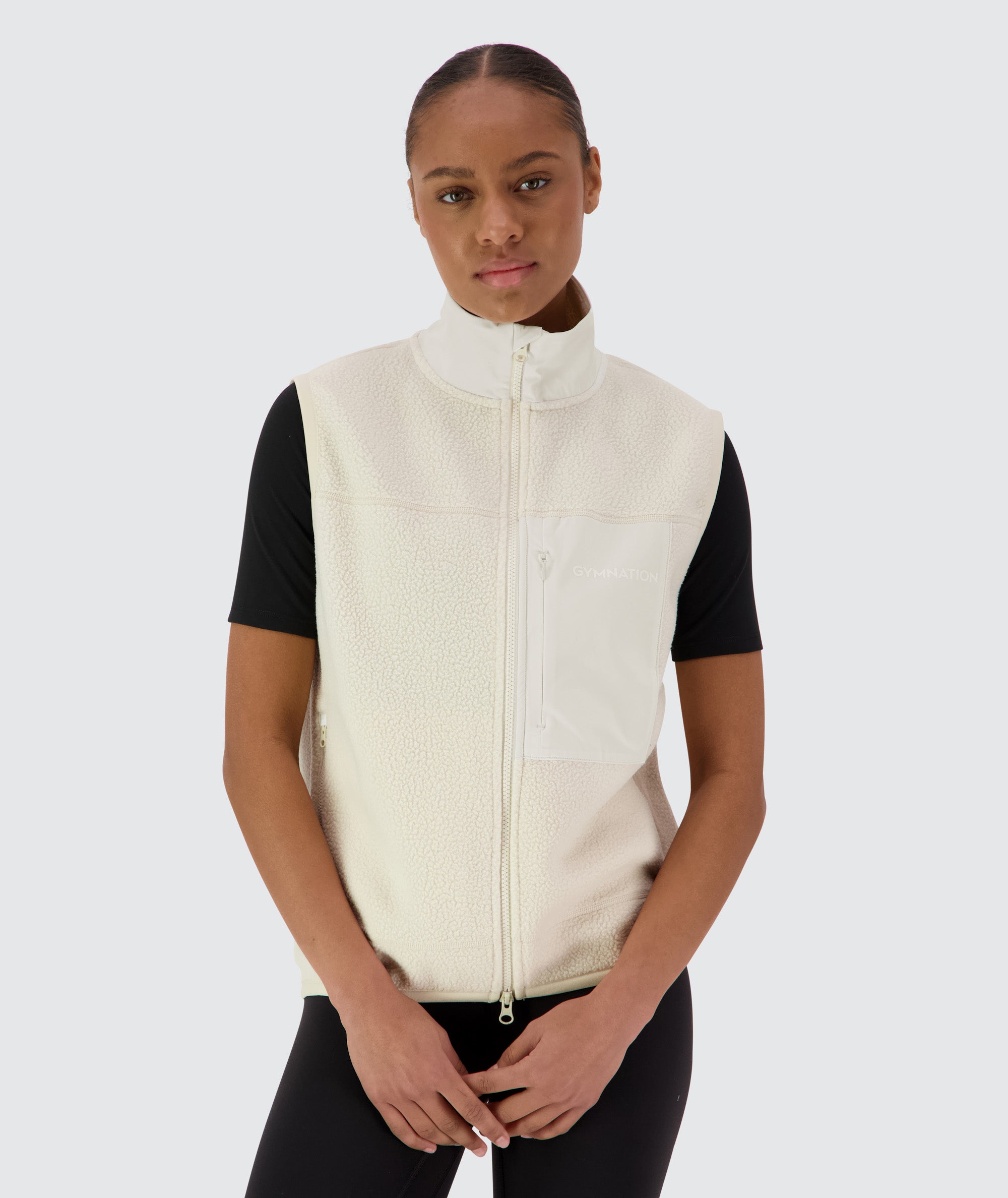 Gymnation Pile Vest Unisex, Model 167 size XS #color_off-white