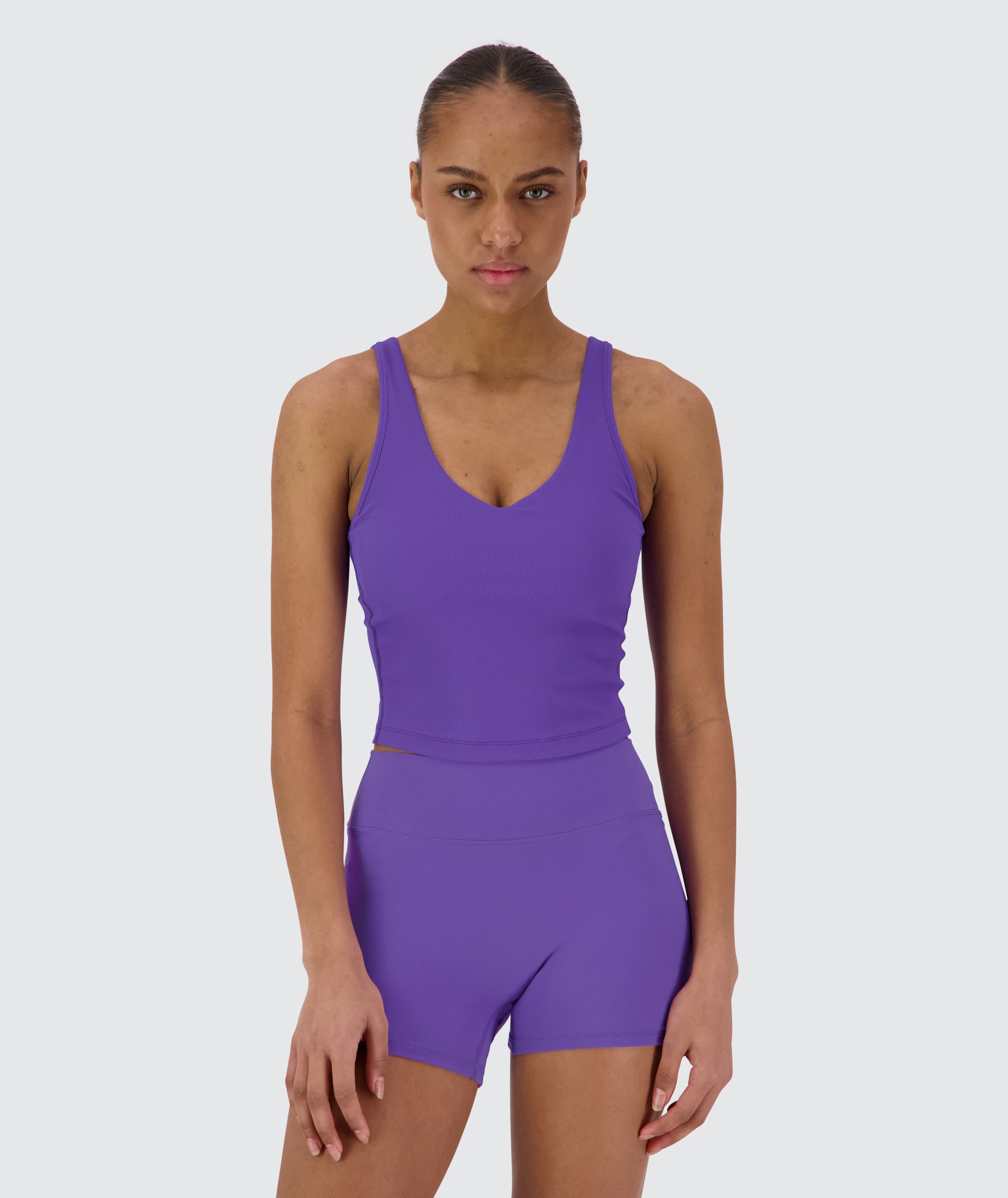 Women's ribbed bra top Model 167cm / Size XS #color_violet-vibe