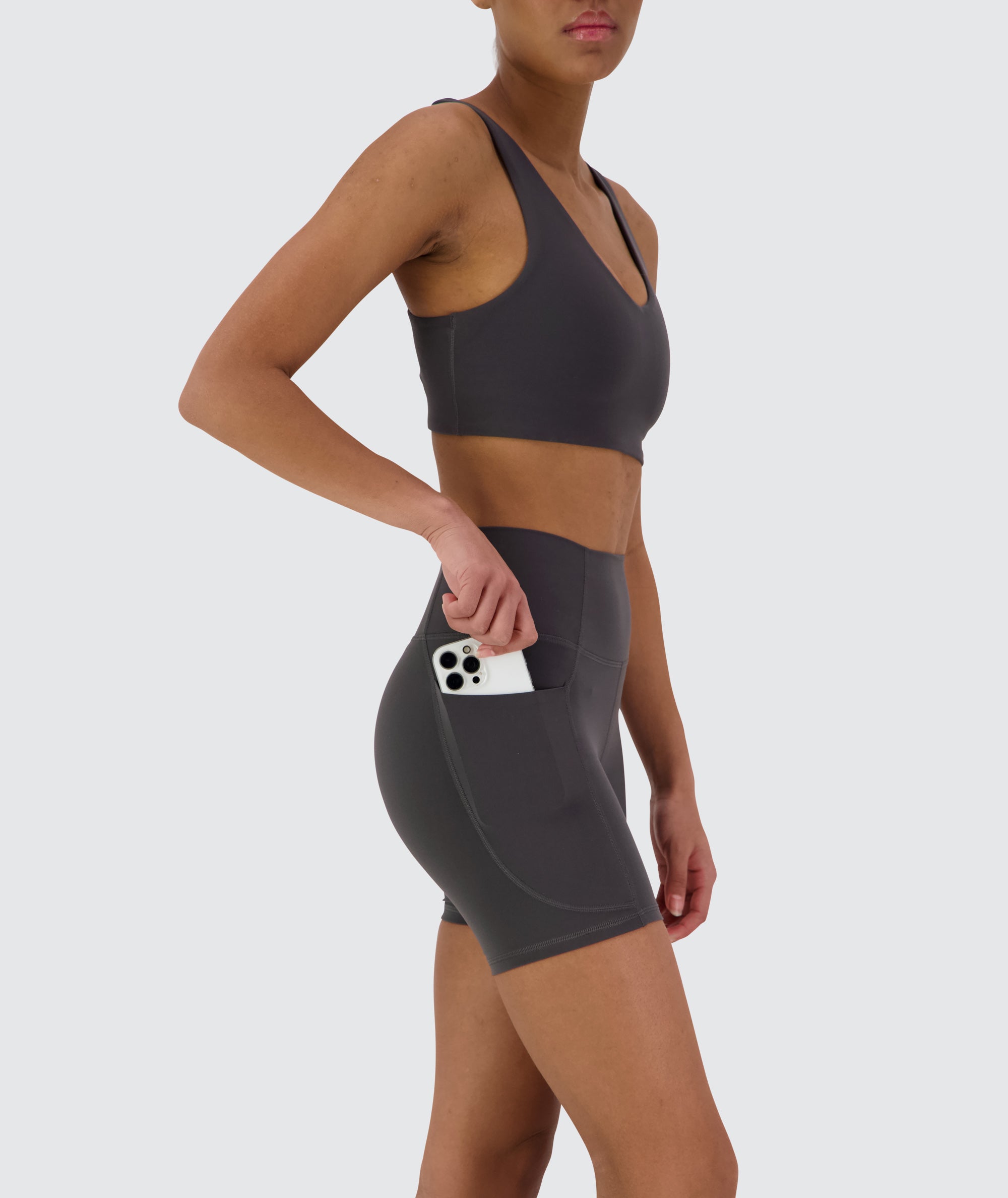 Supersoft shorts with pockets, #color_gravel-grey