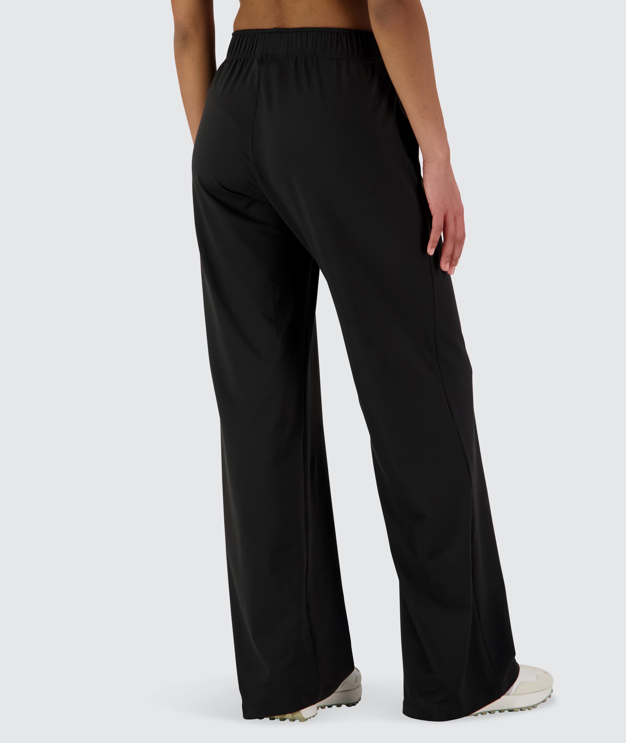 Gymnation Wideleg ComfyKnit Pants #color_black