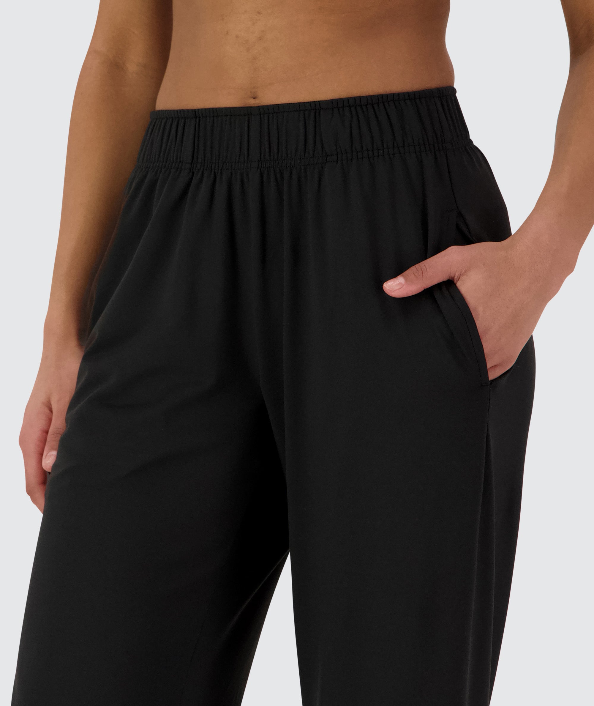 Gymnation Wideleg ComfyKnit Pants #color_black