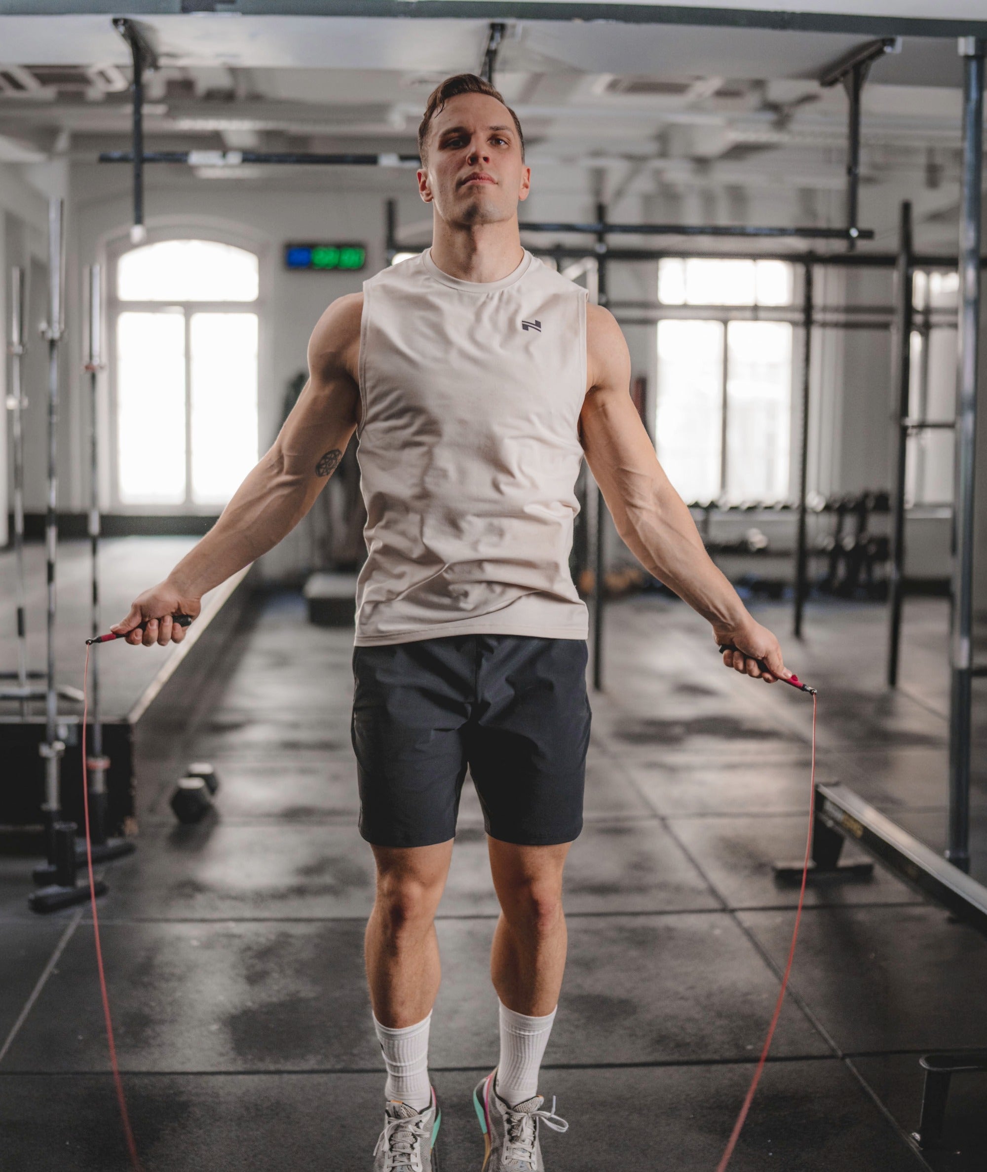 Men's Training Muscle Tank #color_oat