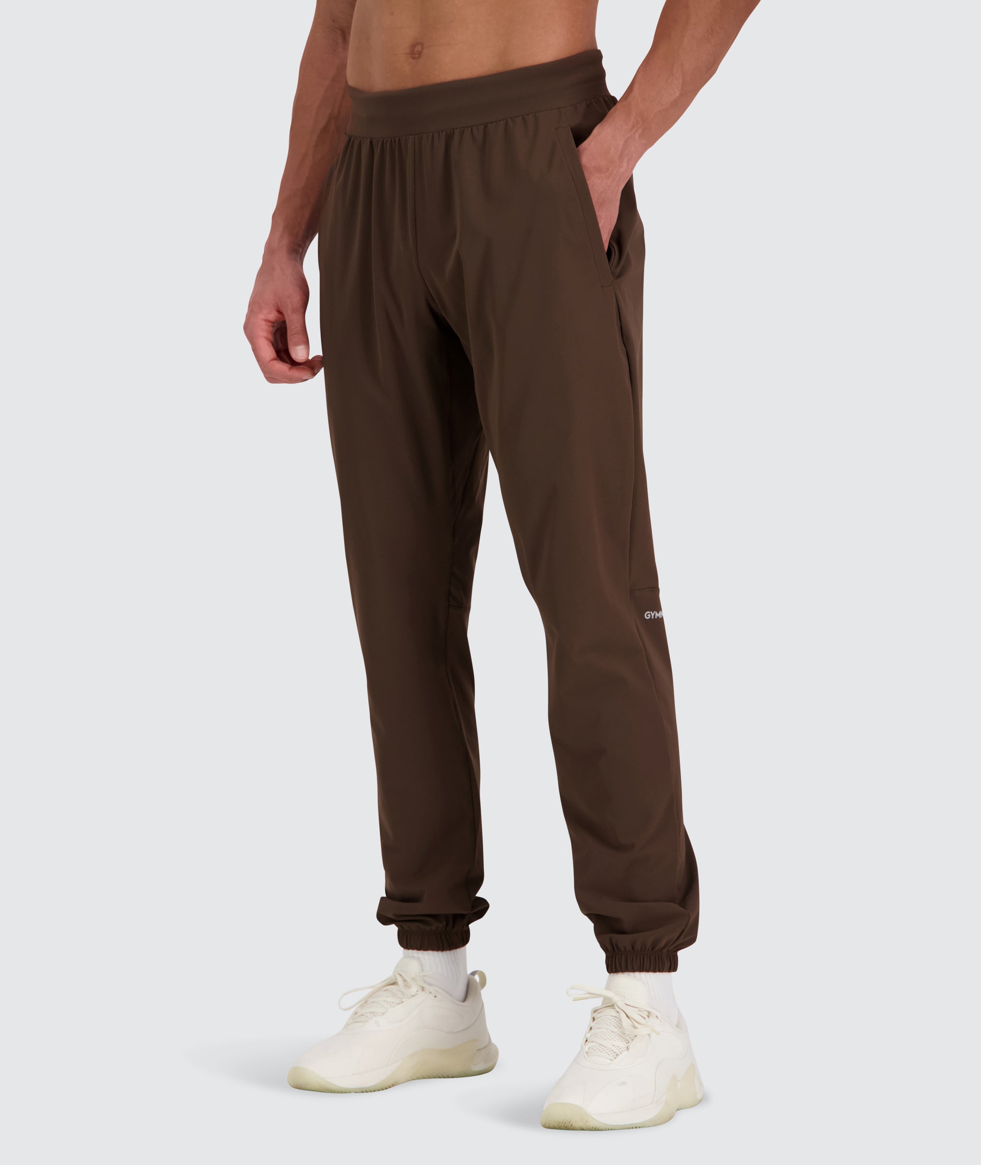 Men's performance joggers 2.0, Model 184 cm / size L in Regular#color_coffee-bean