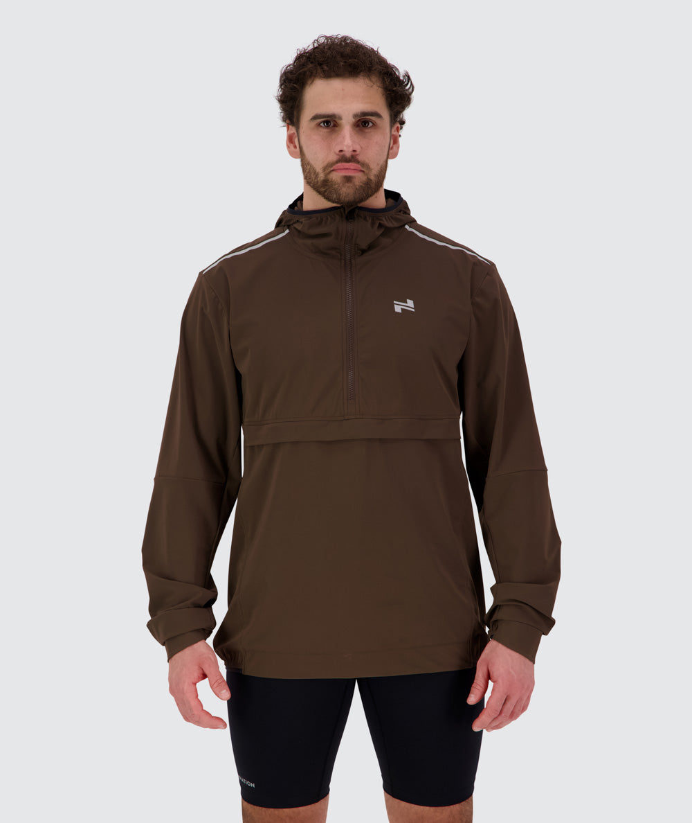 The Best Training Anorak, Model 179 cm / Size L#colour_coffee-bean