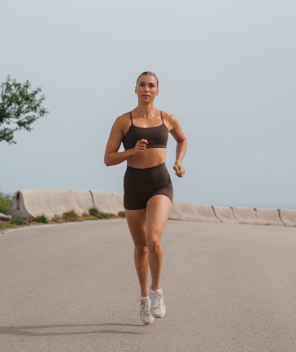 Short supersoft shorts, Model 176 cm / size S#color_coffee-bean