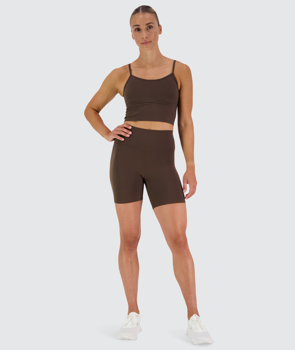 Supersoft bra top, Model 176 cm / size S#color_coffee-bean