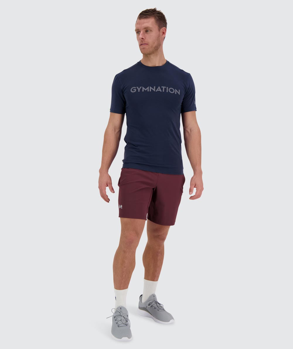 Men's Training Shorts #color_wine-red 