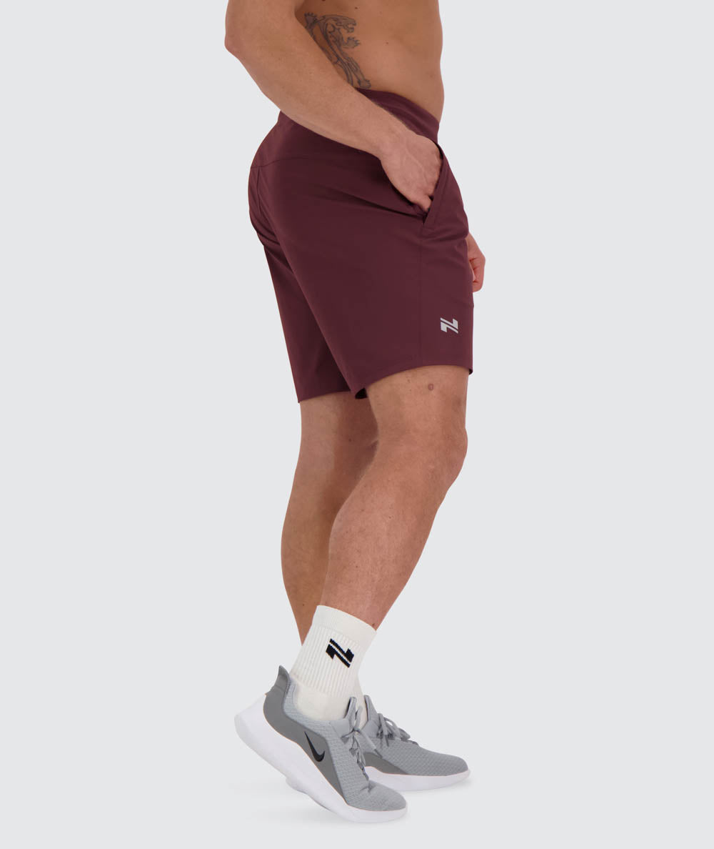 Men's Training Shorts #color_wine-red 