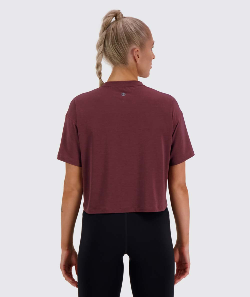 Oversized Crop Tee #color_wine-red 