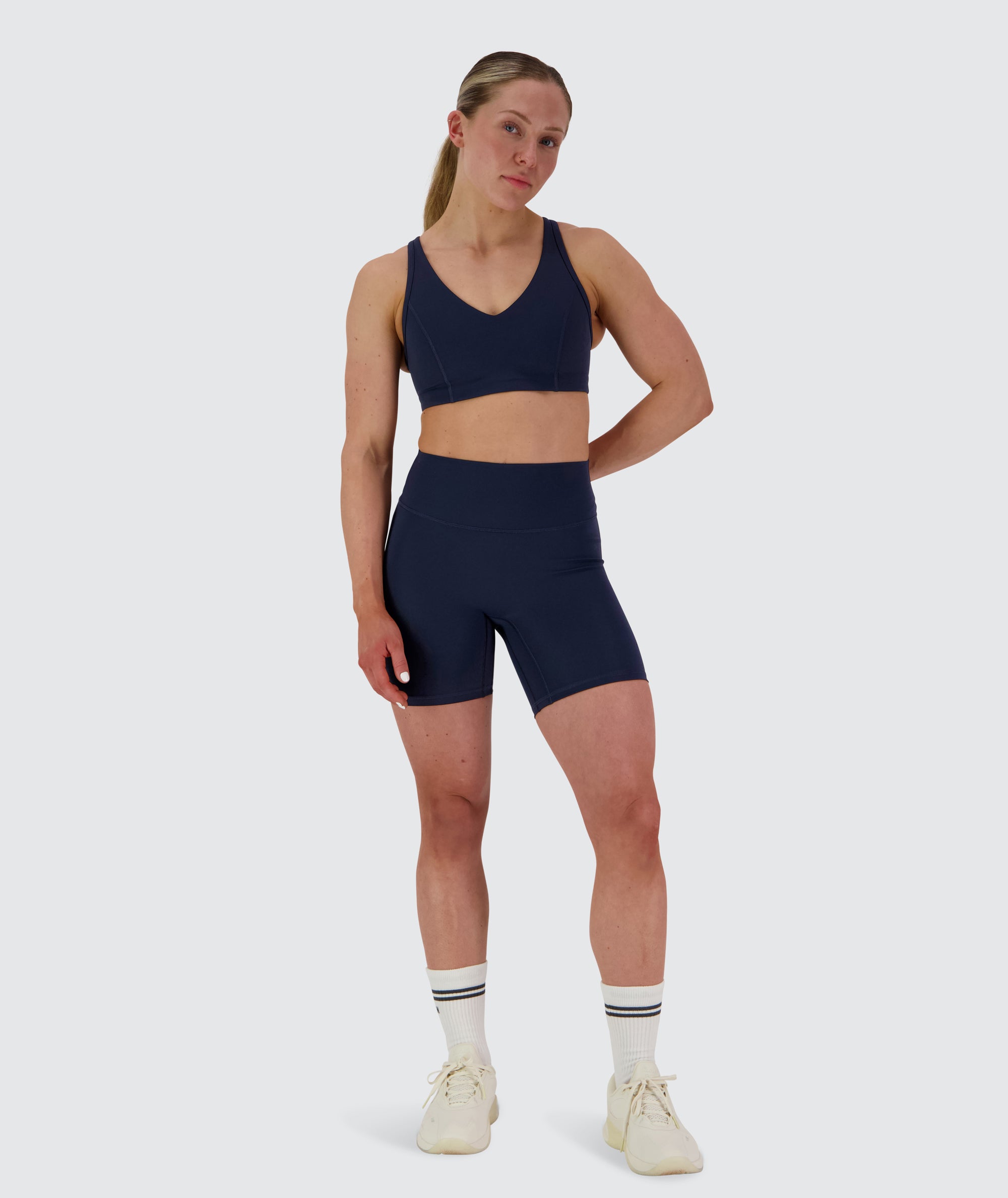 EveryForm V-Neck Sports Bra #color_dark-navy