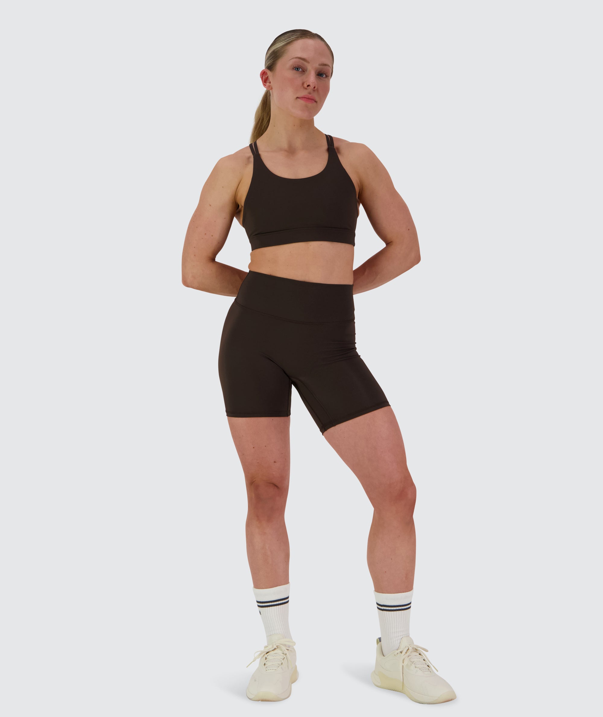 Women's EveryForm Shorts #color_moody-espresso