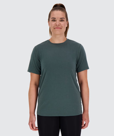 Comfortable tencel everyday training t-shirt for women#sage