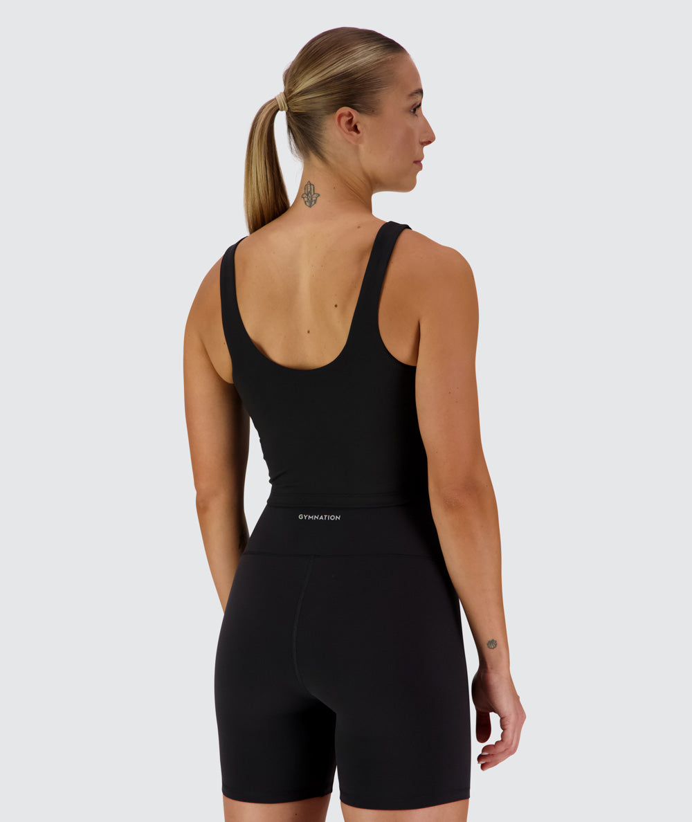 Silky smooth bra top, Model 176 cm / size S#color_black