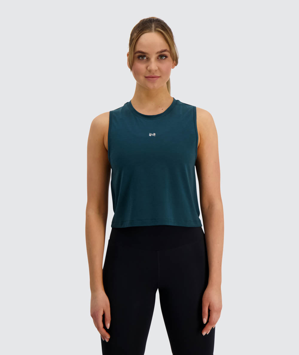 crop top for training#color_forest-green