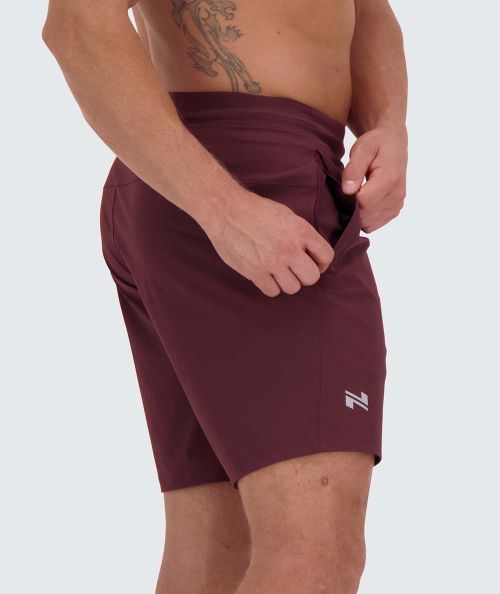 Men's Training Shorts #color_wine-red 