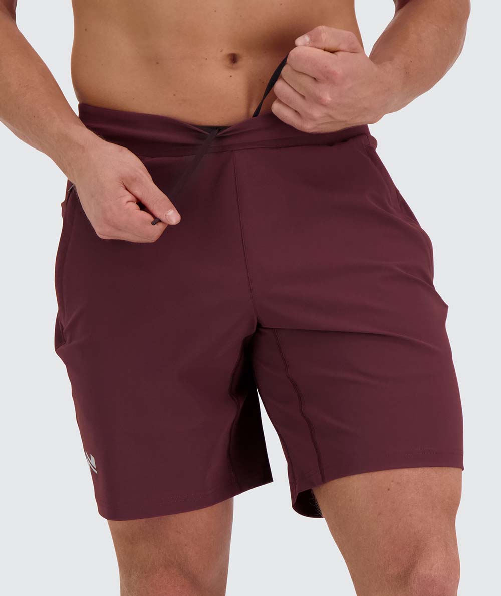 Men's Training Shorts #color_wine-red 