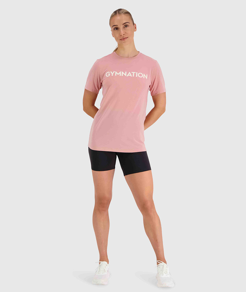Gymnation everyday tee, Model 176 cm / size S#color_mauve-pink