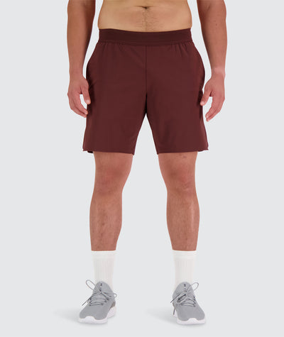    mens performance shorts#wine-red