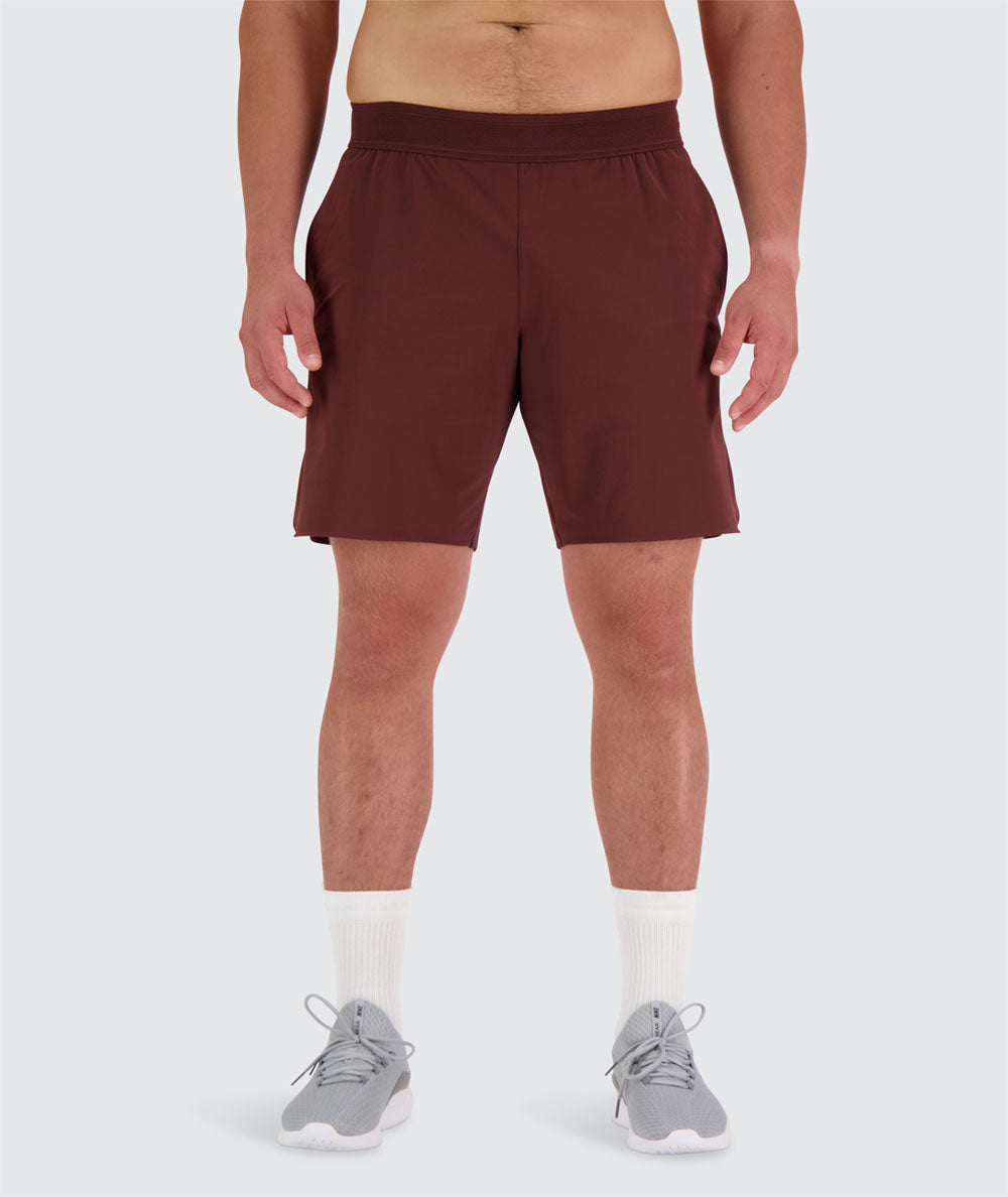 performance shorts#color_wine-red