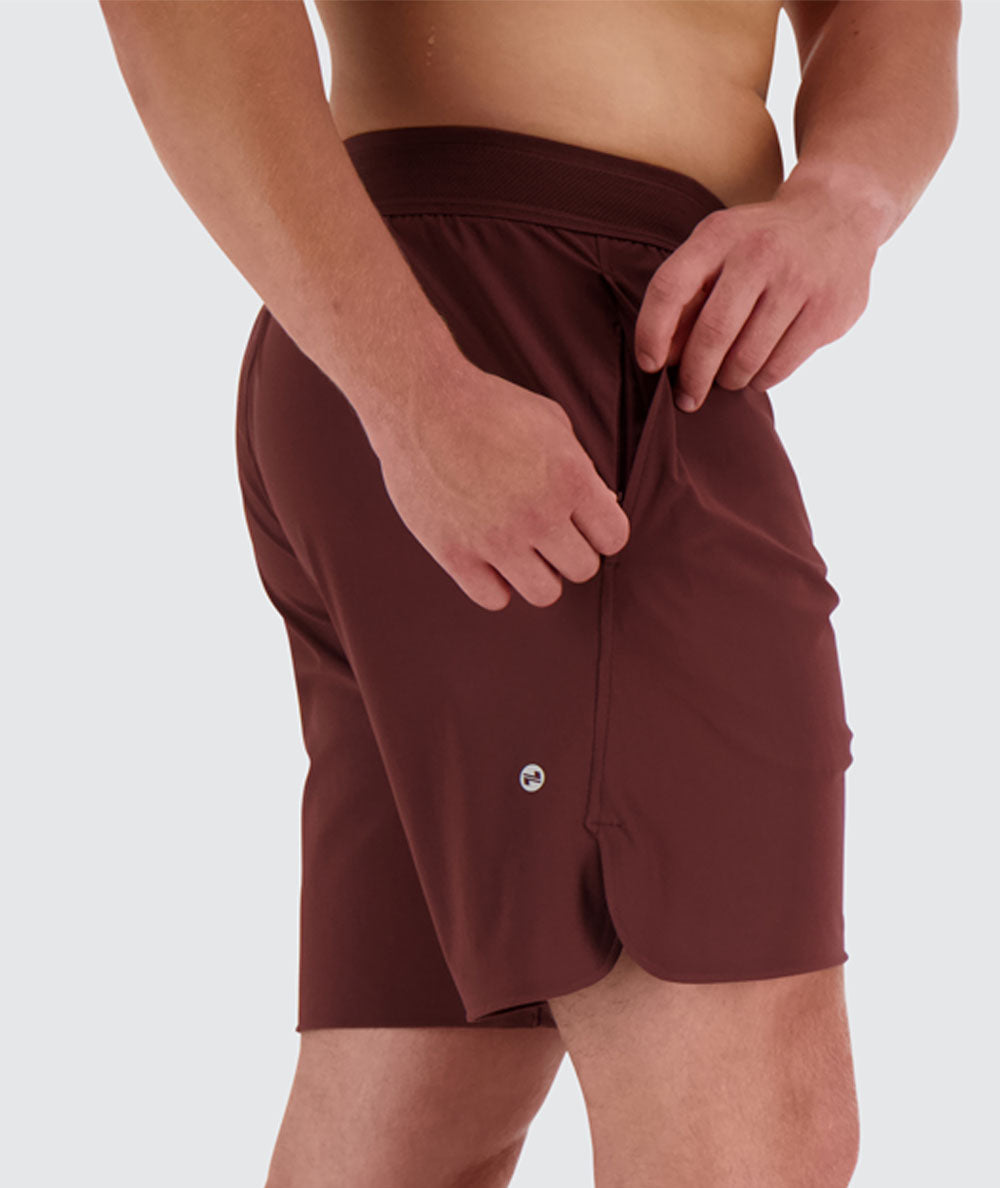 performance shorts#color_wine-red