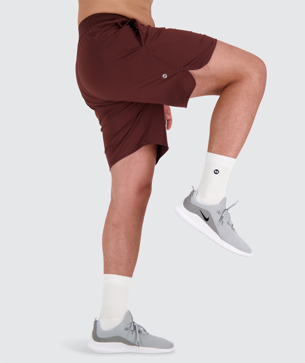performance shorts#color_wine-red