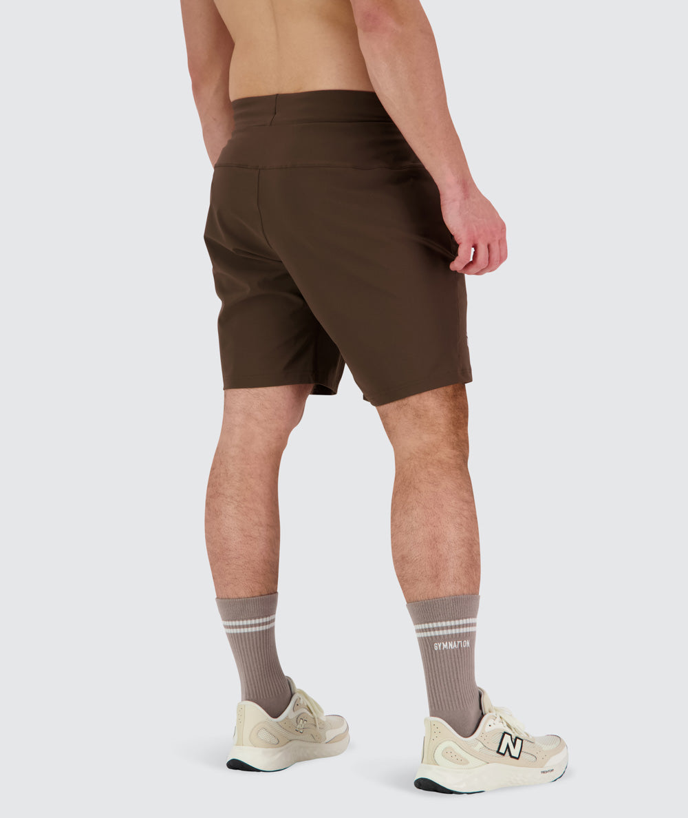 Men's training shorts#color_coffee-bean