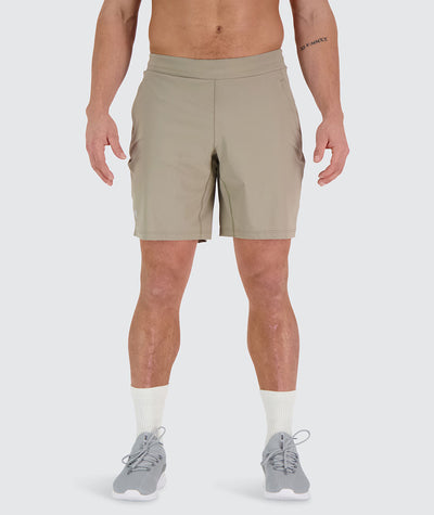 men's training shorts#sand
