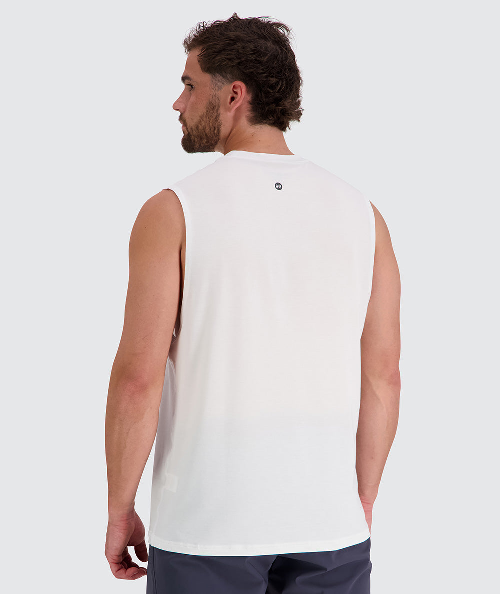 Best training muscle tank for men, Model 179 cm / size L#color_white