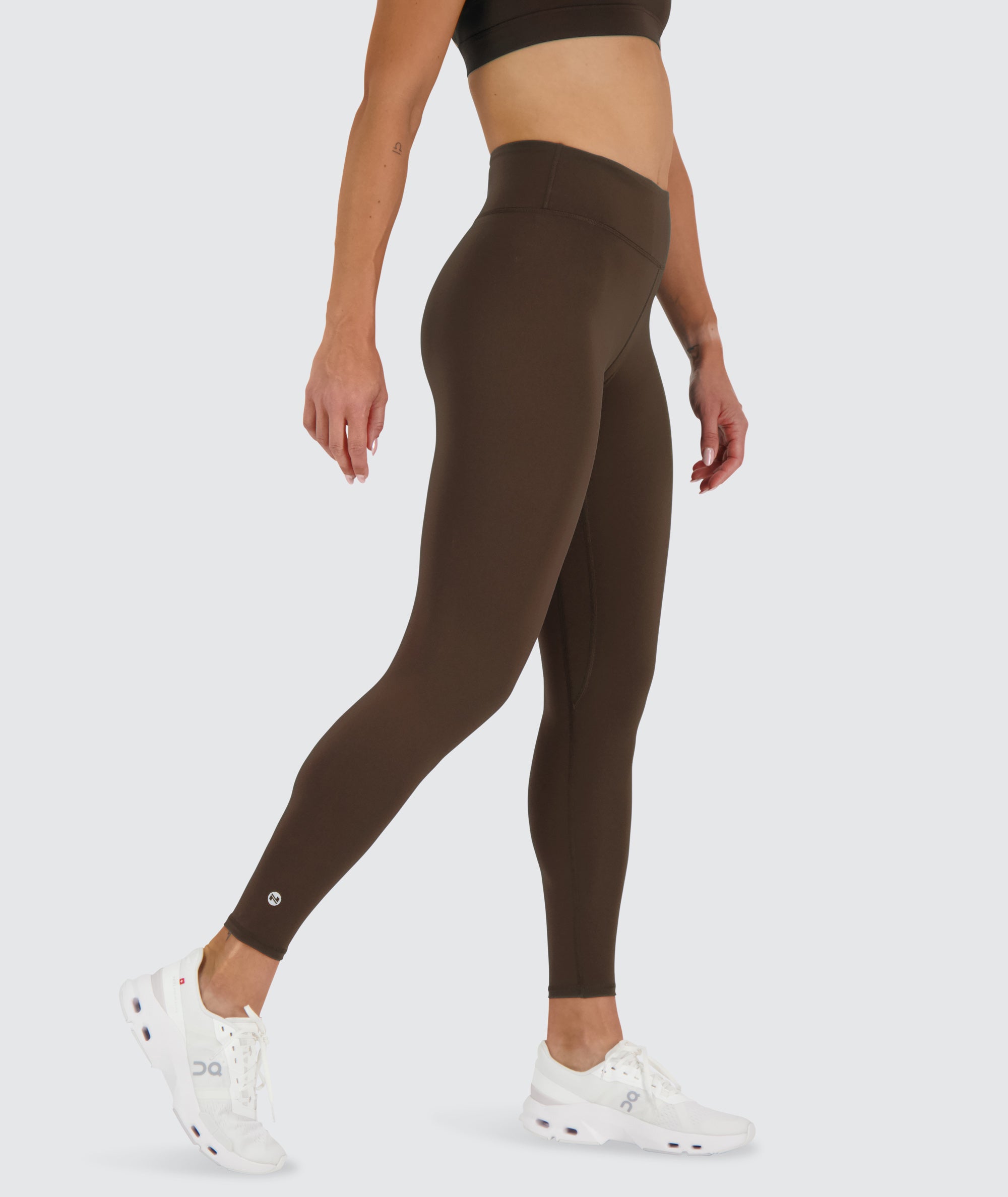 Mid-Waist Training Tights#color_coffee-bean