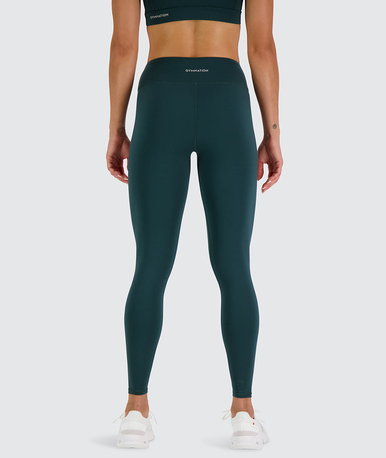 Mid-Waist Training Tights#color_forest-green