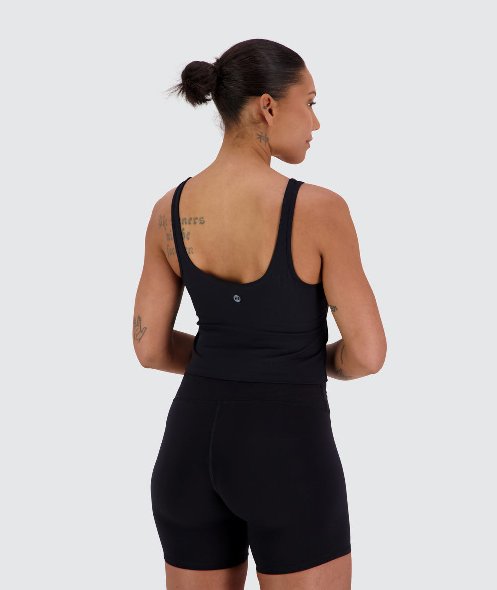 Women's ribbed bra top #color_black