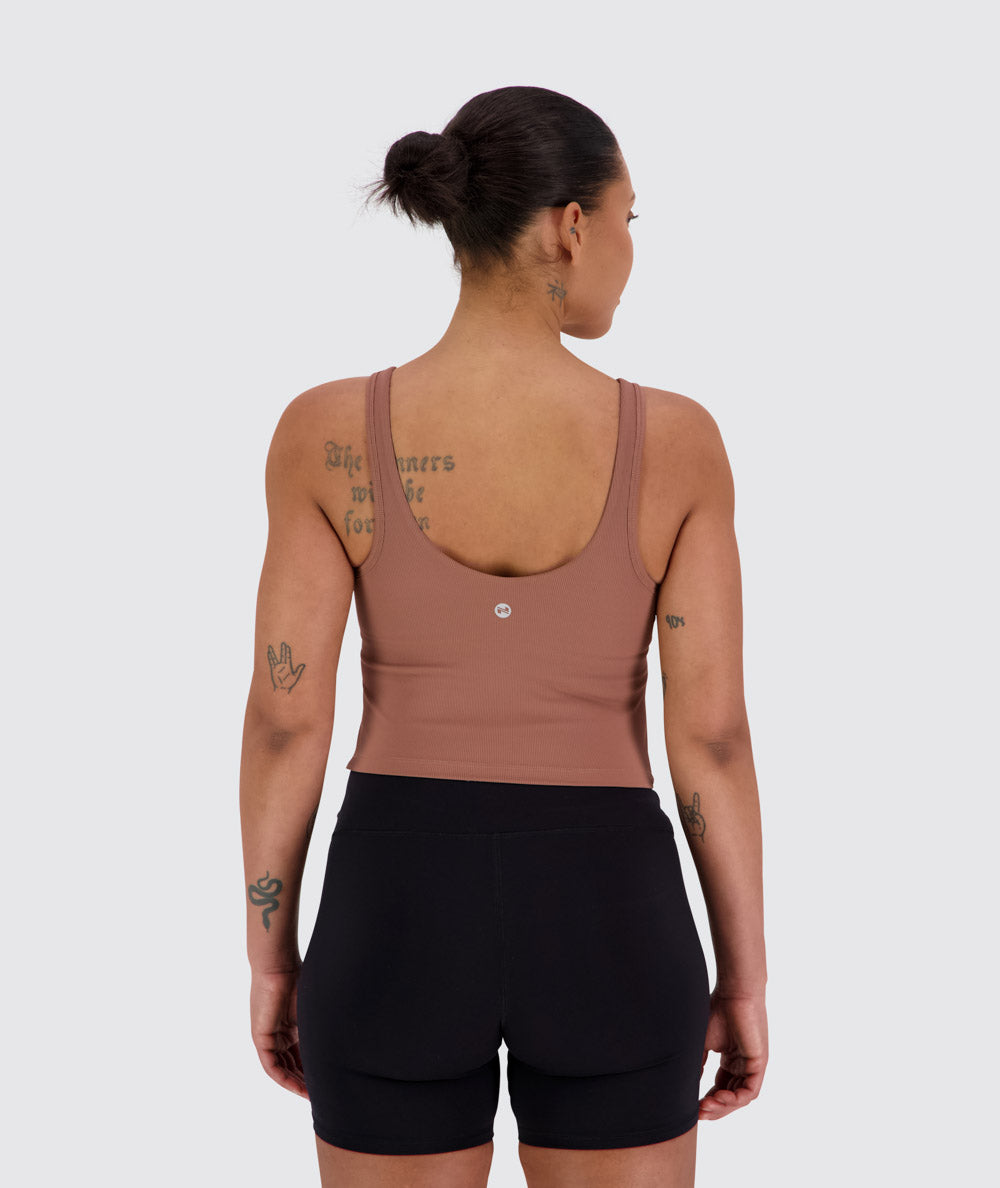 Women's ribbed bra top #color_brick