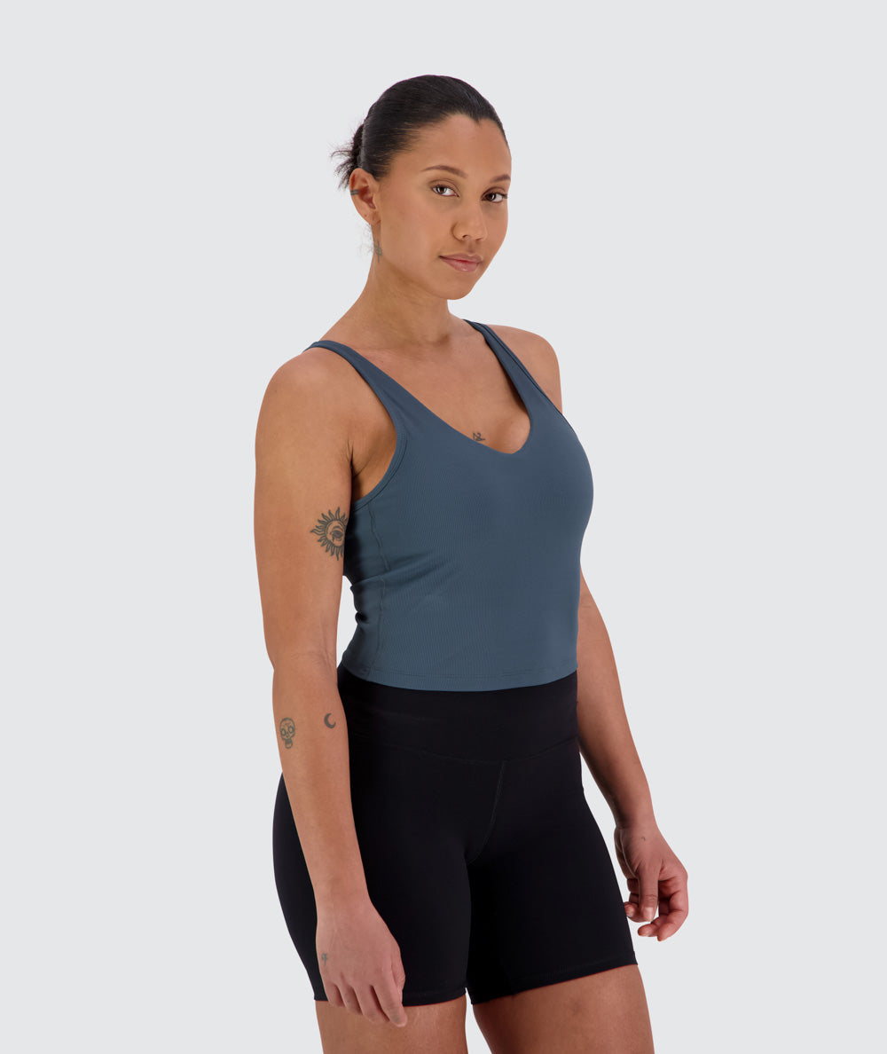 Women's ribbed bra top #color_dusty-navy
