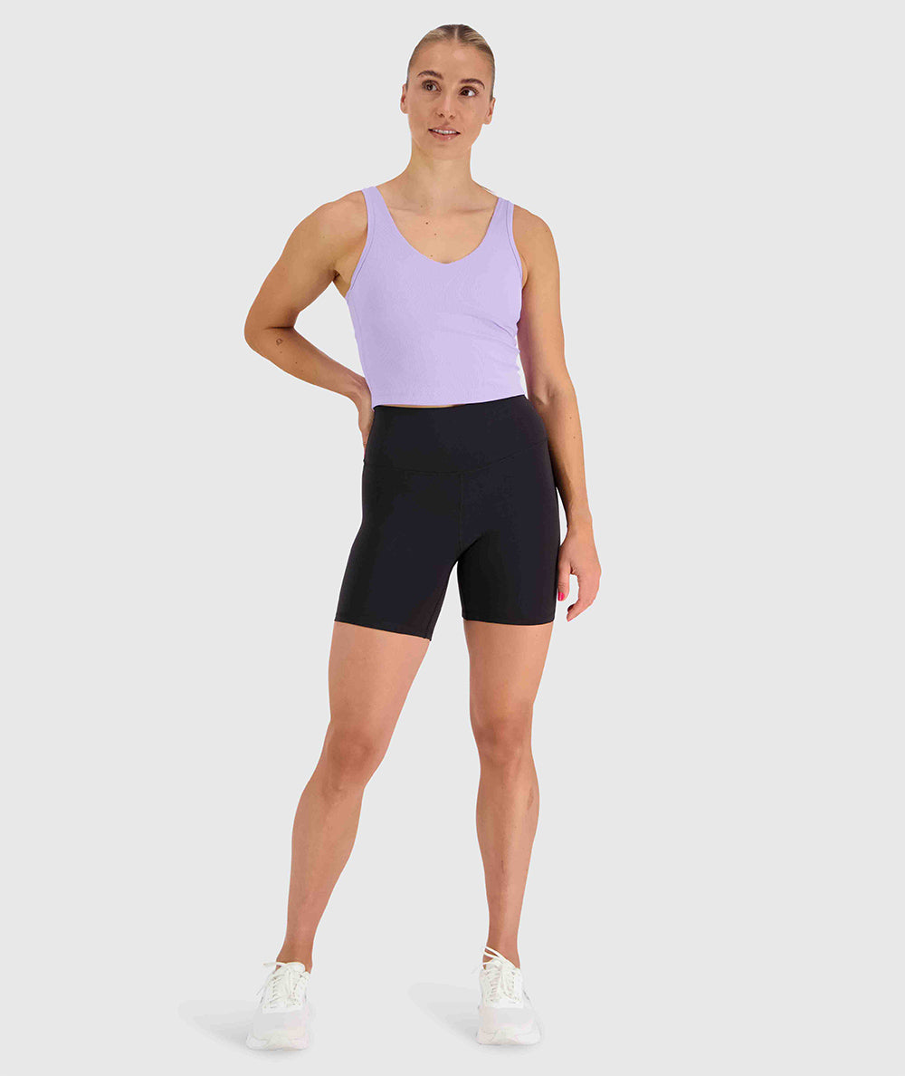 Women's ribbed bra top, Model 176cm / Size S #color_lavender