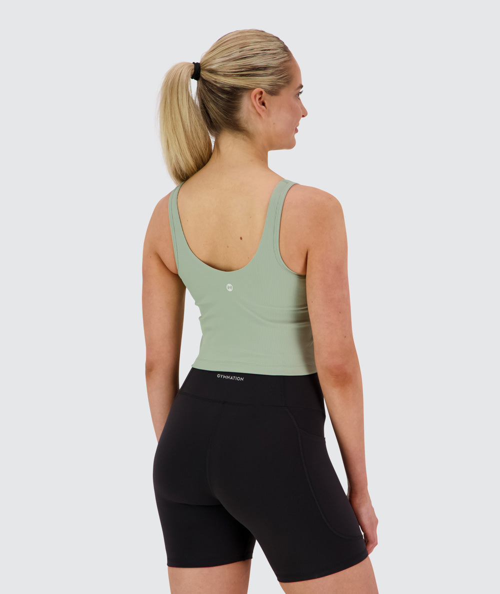 Women's ribbed bra top#color_pistachio