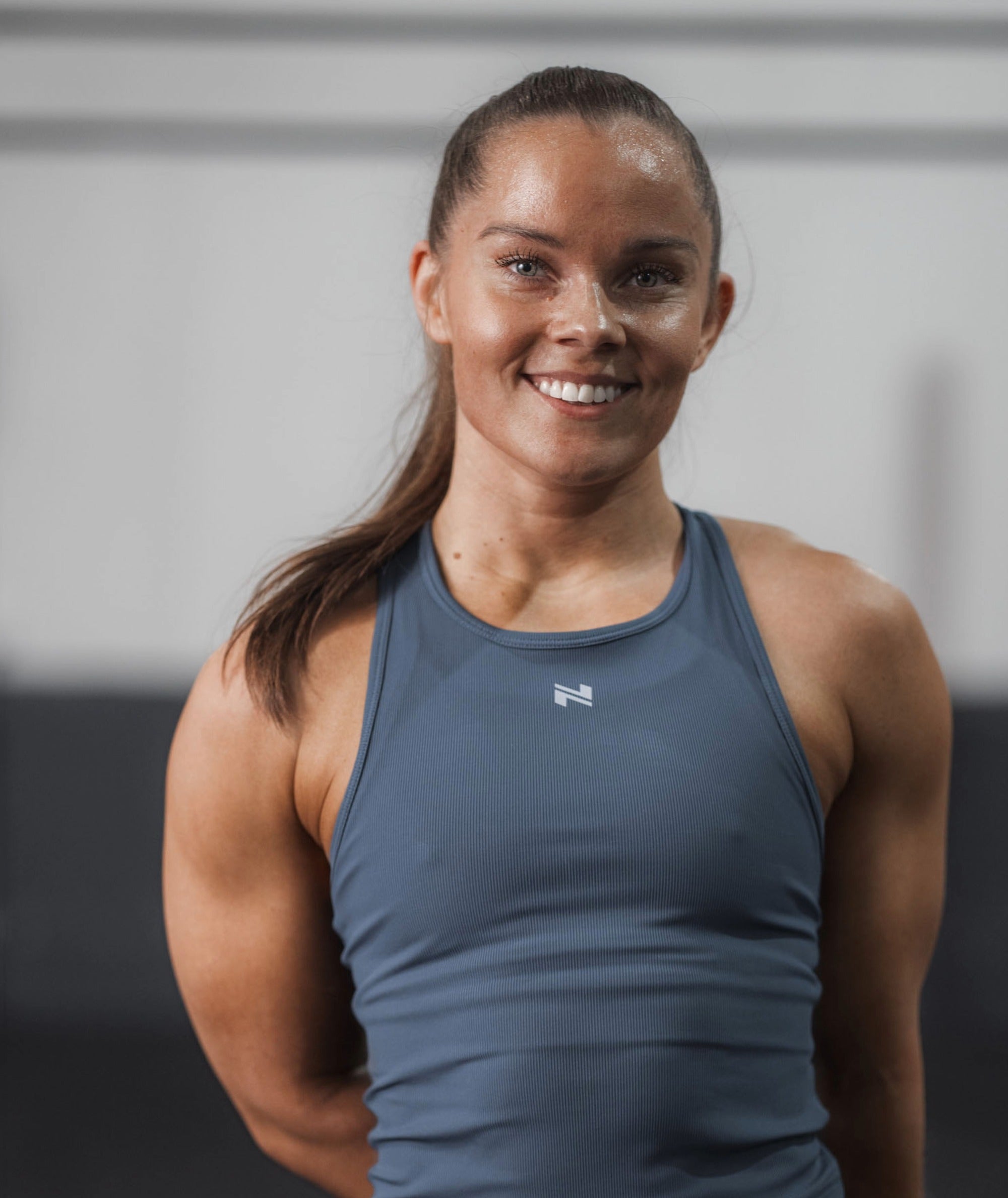 Women's ribbed tank top #color_dusty-navy