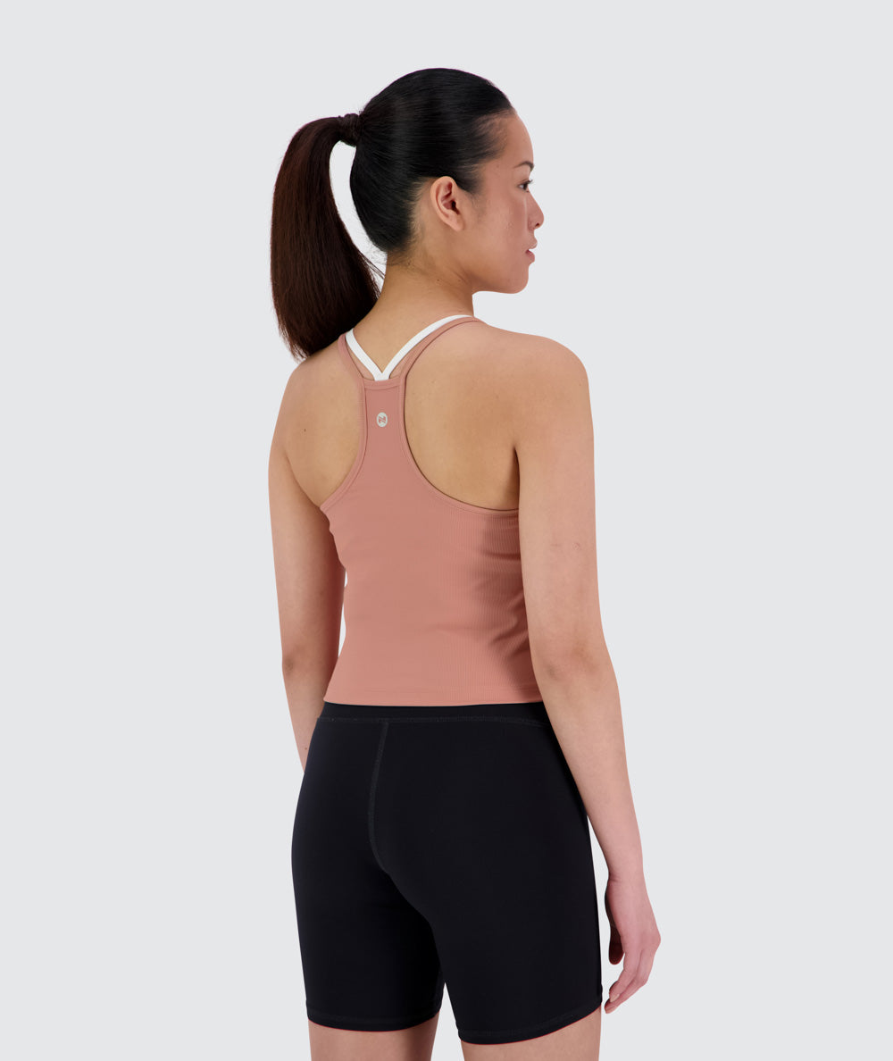 strappy ribbed top#color_mauve-pink