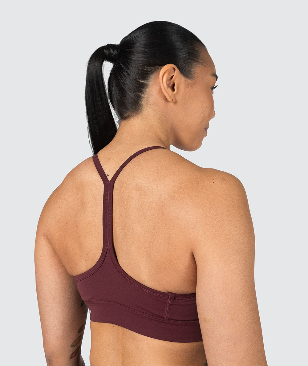 Training Bra#color_wine-red