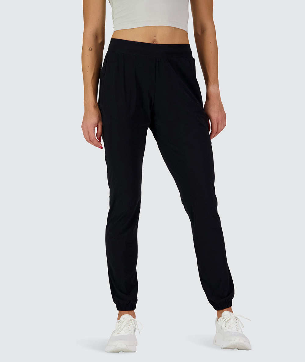 Women's Active Joggers for sports, Model 176 cm / size S#color_black